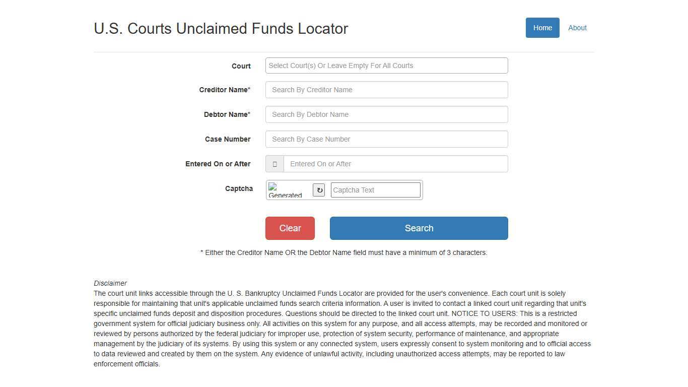 Unclaimed Funds Locator