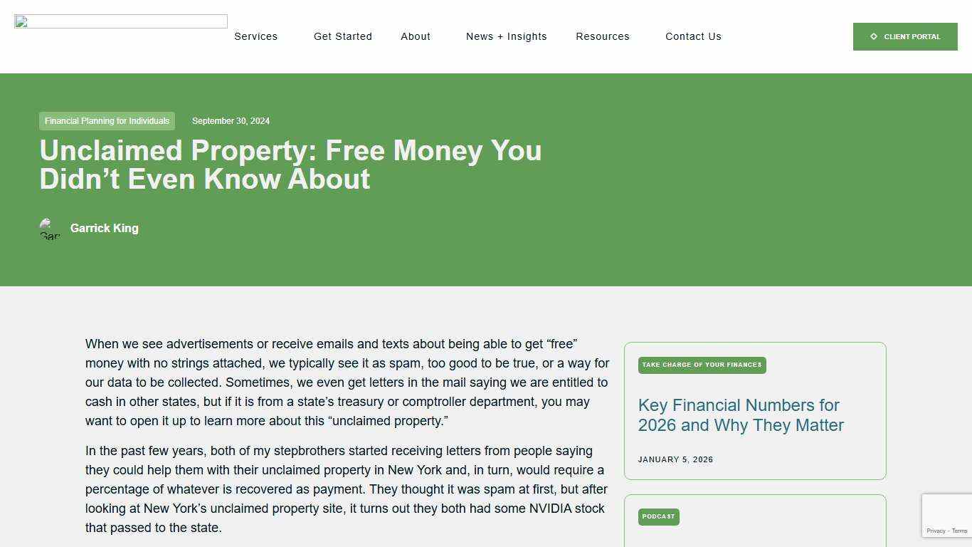 Unclaimed Property: Free Money You Didn’t Even Know About - Financial Symmetry, Inc.